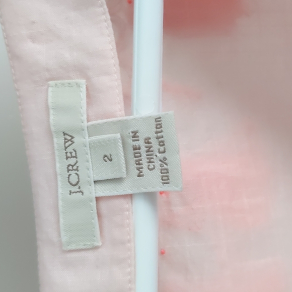 J. Crew Pink Tassel Embroidered Sequins Top Sz 2 - Picture 4 of 6